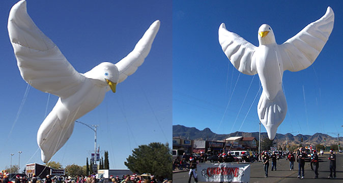 Holiday White Peace Dove Parade Balloon