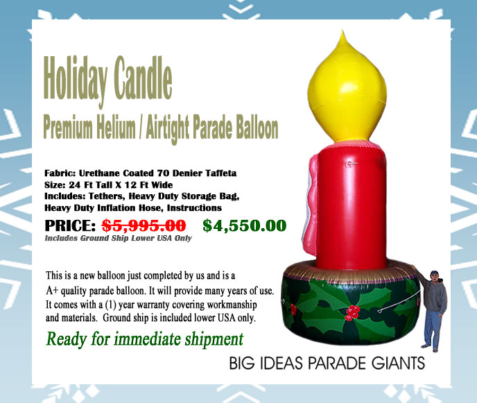 Big Ideas Holiday Candle Parade Balloon 